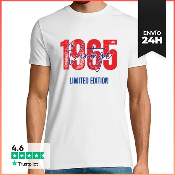 Camiseta Hombre Clásica Nacidos En 1965 Edición Limitada Vintage