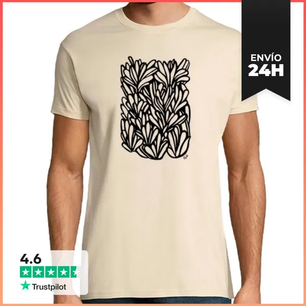 Camiseta Hombre Clásica Planta Suculenta Gigante LaTostadora