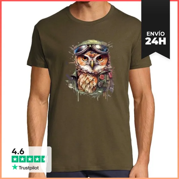 Camiseta Hombre Clásica Owl 13 LaTostadora