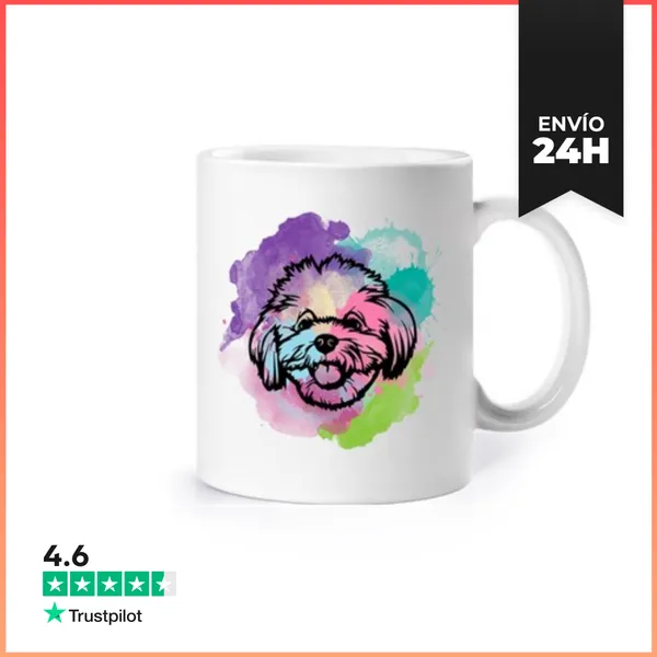 Taza Amante De Los Perros Salpico Arte Malté LaTostadora