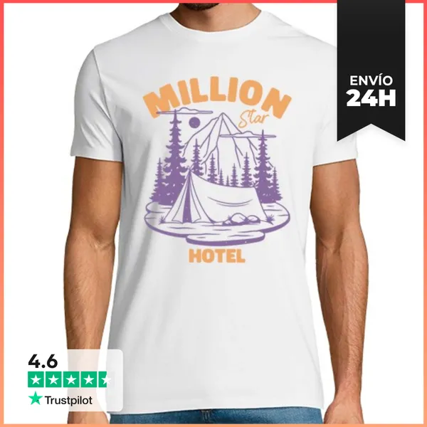 Camiseta Hombre Clásica Hotel De Millones De Estrellas