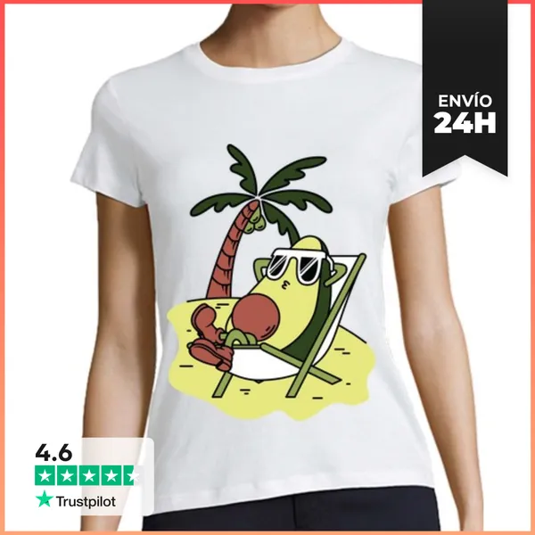 Camiseta Mujer Clásica Aguacate Relax LaTostadora