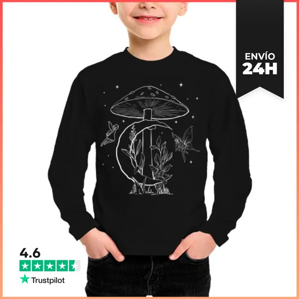 Camiseta Manga Larga Para Niños Estética Fairycore Núcleo Fairy