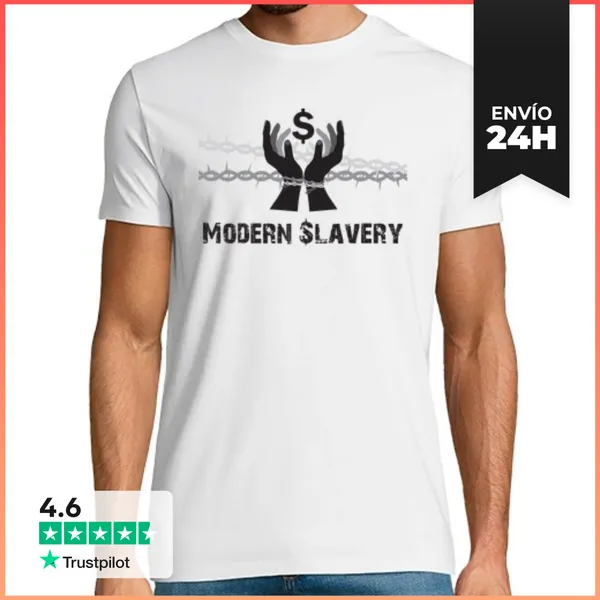 Camiseta Hombre Clásica Modern Slavery (Esclavitud Moderna)