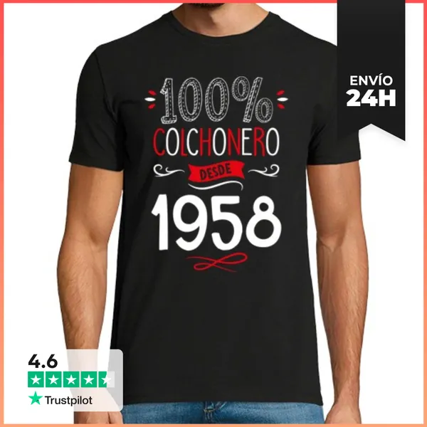 Camiseta Hombre Clásica 100 Por 100 Colchonero Desde 1958, 67