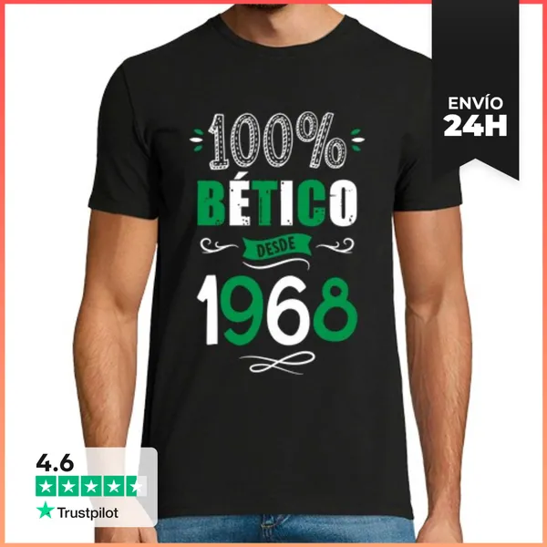 Camiseta Hombre Clásica 100 X 100 Bético Desde 1968 LaTostadora