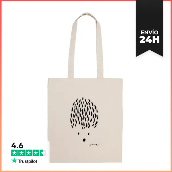 Bolsa De Tela Erizo 2 Negro LaTostadora