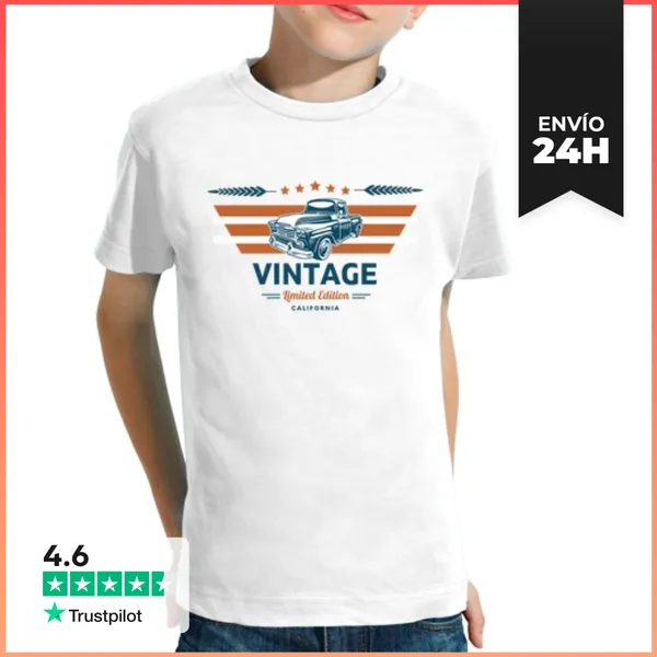 Camiseta Clásica Para Niños Camioneta Vintage Edición Limitada De