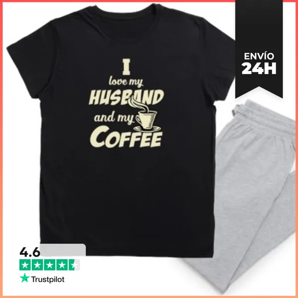 Pijama Amo A Mi Esposo Y Mi Café LaTostadora