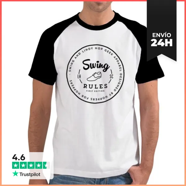 Camiseta Hombre, Estilo Béisbol Swing Rules Logo - First Edition