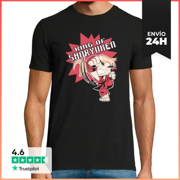 Camiseta Hombre Clásica King Of Shoryuken LaTostadora