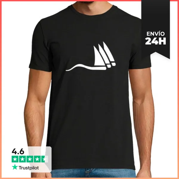 Camiseta Hombre Clásica Barco De Vela LaTostadora