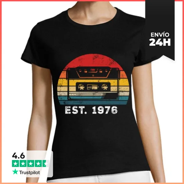 Camiseta Mujer Clásica 1976 50 Aniversario LaTostadora