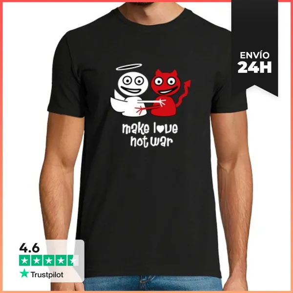 Camiseta Hombre Clásica Make Love LaTostadora