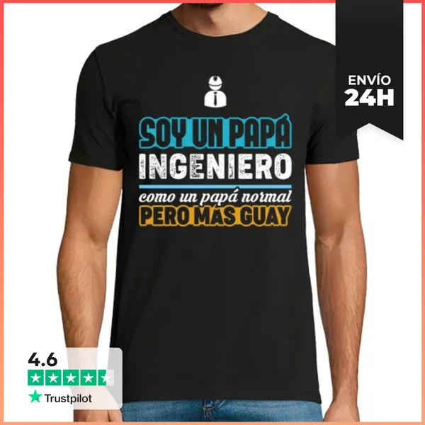 Camiseta Hombre Clásica Papá Ingeniero, Día Del Padre LaTostadora