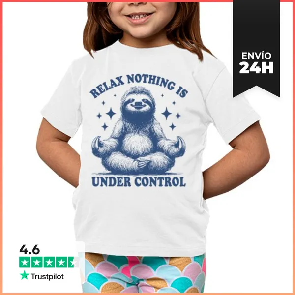 Camiseta Clásica Para Niños RELAX NOTHING IS UNDER CONTROL SLOTH
