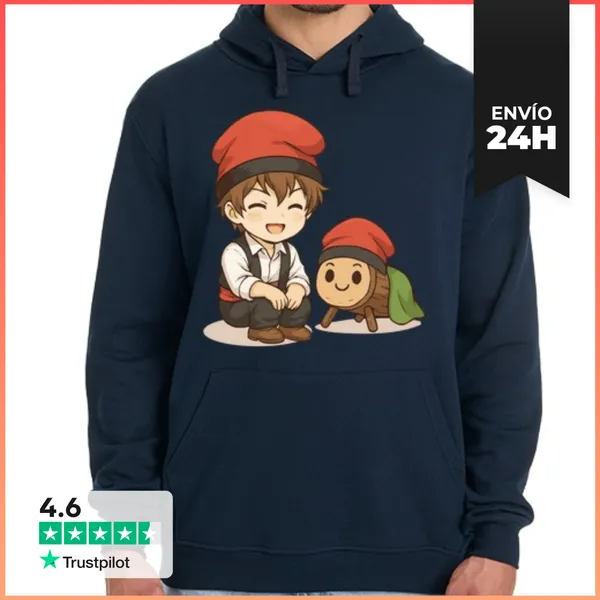 Sudadera Unisex Con Capucha PASTORET I TIÓ DE NADAL LaTostadora