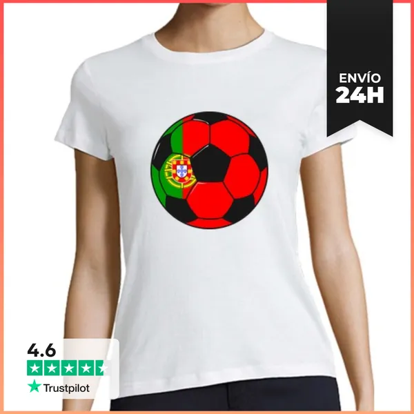Camiseta Mujer Clásica Equipo De Fútbol Portugal LaTostadora