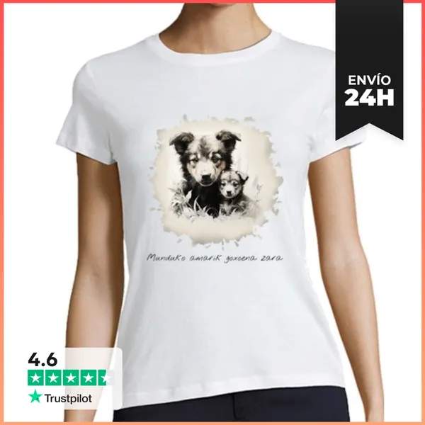 Camiseta Mujer Clásica Munduko Amarik Goxoena Zara. BH