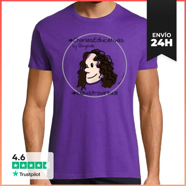 Camiseta Hombre Clásica Charlas Cara Negro LaTostadora