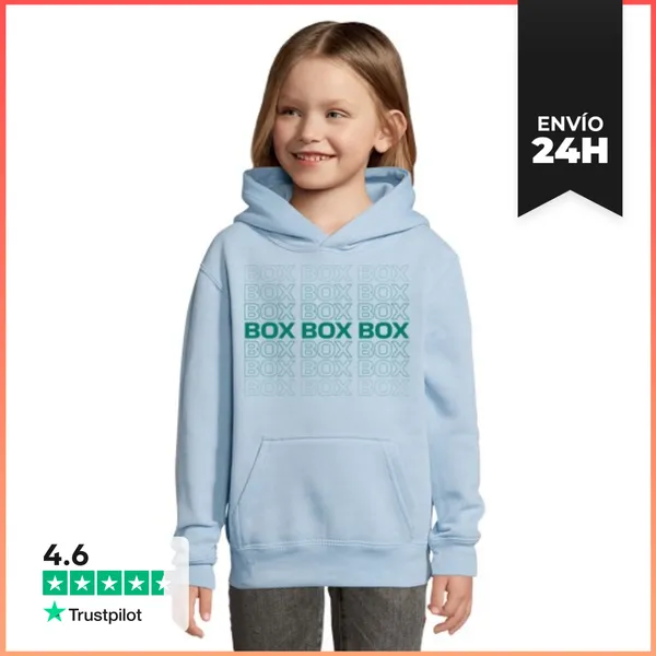 Sudadera Para Niños Con Capucha BOX BOX BOX F1 MOTORSPORT