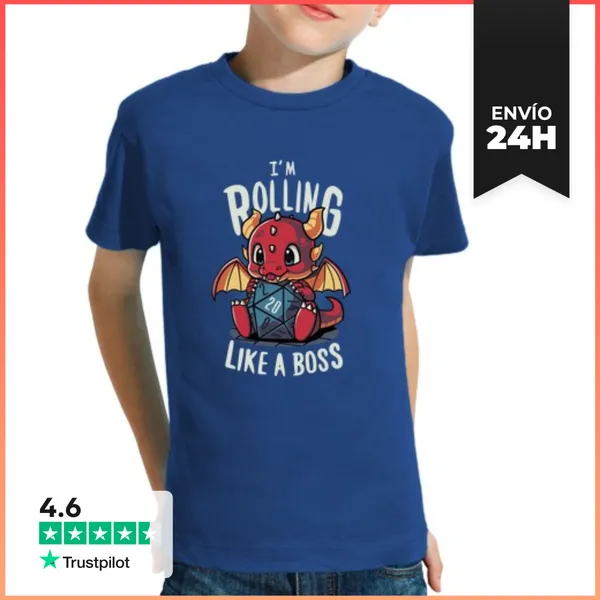 Camiseta Clásica Para Niños Rolling Like A Boss LaTostadora