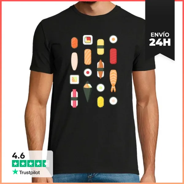 Camiseta Hombre Clásica All The Sushi LaTostadora