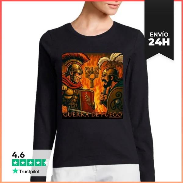 Camiseta Mujer Manga Larga Guerra De Fuego LaTostadora