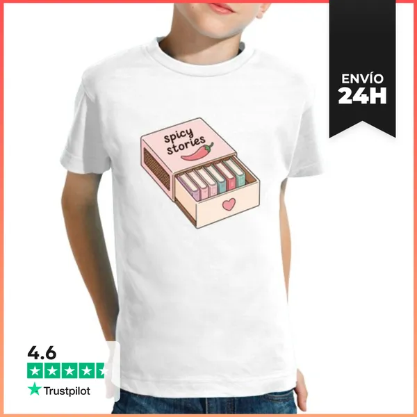 Camiseta Clásica Para Niños Caja De Cerillas Historias Picantes