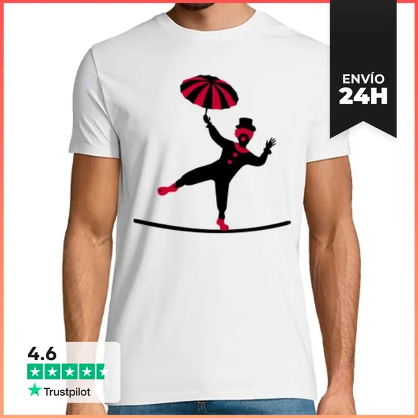 Camiseta Hombre Clásica Payaso Artista Circo LaTostadora