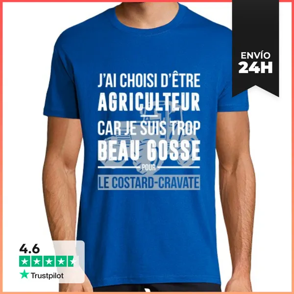 Camiseta Hombre Clásica Granjero - Guapo LaTostadora