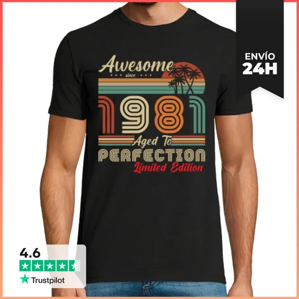 Camiseta Hombre Clásica Awesom Since 1981 LaTostadora