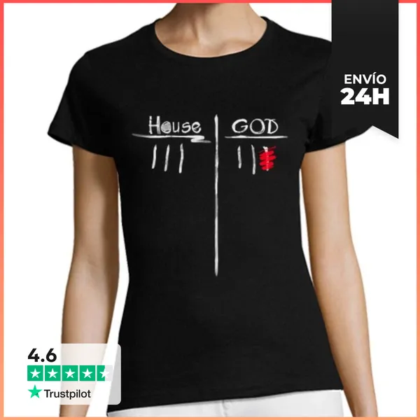 Camiseta Mujer Clásica Casa Vs Dios - Camiseta De La Mujer