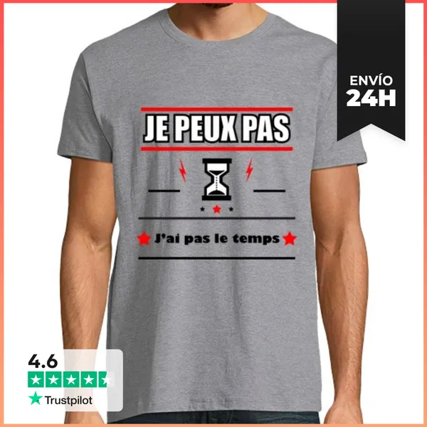 Camiseta Hombre Clásica No Puedo No Tengo Tiempo LaTostadora