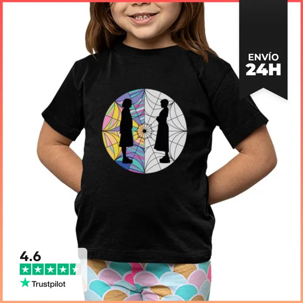 Camiseta Clásica Para Niños Enid And Wednesday LaTostadora