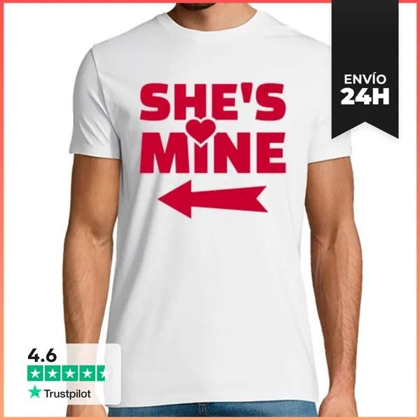 Camiseta Hombre Clásica Ella Es Mía LaTostadora