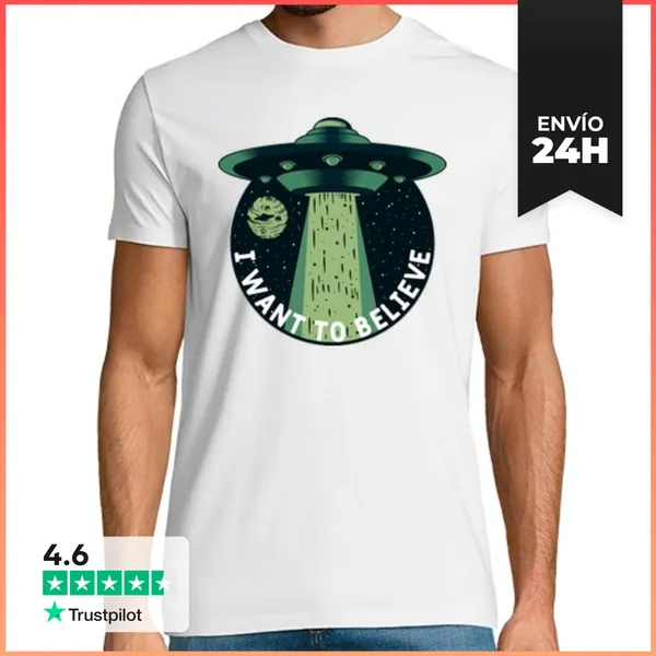 Camiseta Hombre Clásica I Want To Believe LaTostadora