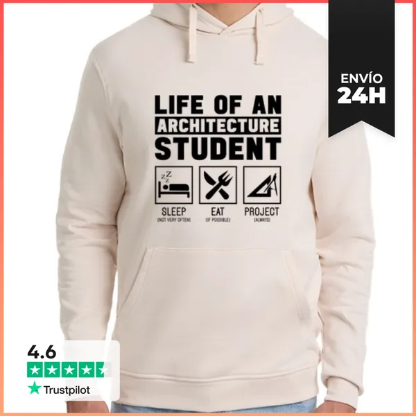 Sudadera Unisex Con Capucha Vida Laboral Del Arquitecto En Una