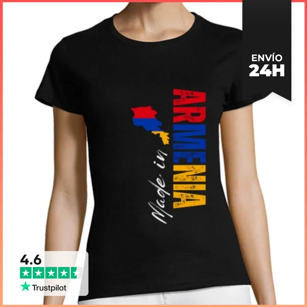 Camiseta Mujer Clásica Hecho En Armenia, Amo Armenia LaTostadora