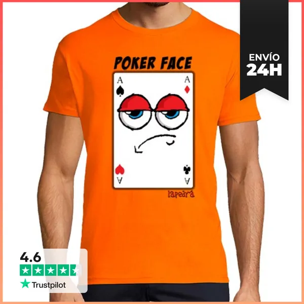 Camiseta Hombre Clásica Poker Face LaTostadora