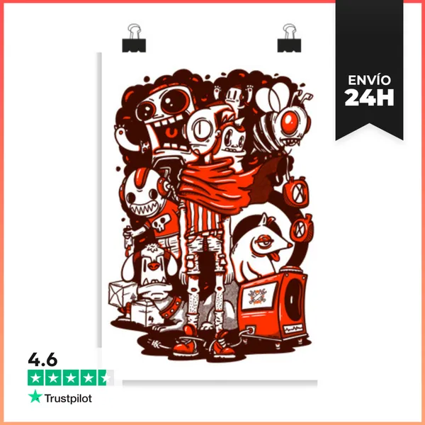 Póster Vertical La Tripulación Del Caos LaTostadora