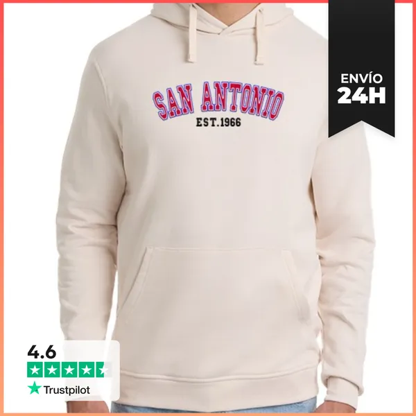 Sudadera Unisex Con Capucha San Antonio Est 1966 LaTostadora