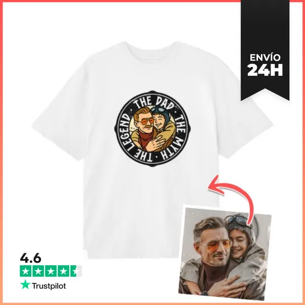Camiseta Oversize Efecto Ilustración Camiseta Oversize The Dad