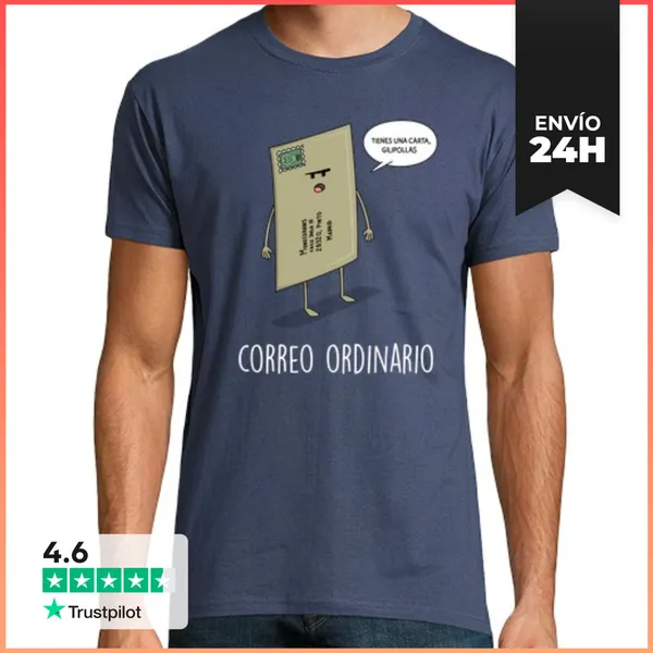 Camiseta Hombre Clásica Correo Ordinario Black LaTostadora
