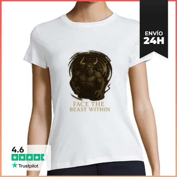 Camiseta Mujer Clásica Enfrenta A La Bestia Dentro LaTostadora