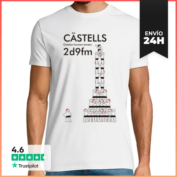 Camiseta Hombre Clásica Castells 2d9fm H LaTostadora