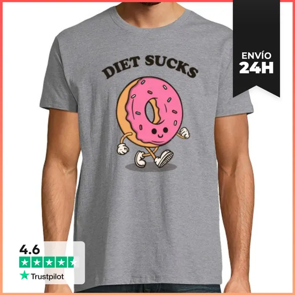 Camiseta Hombre Clásica Diet Sucks LaTostadora