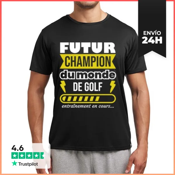 Camiseta Deportiva Hombre Futuro Campeón De Golf Golfista