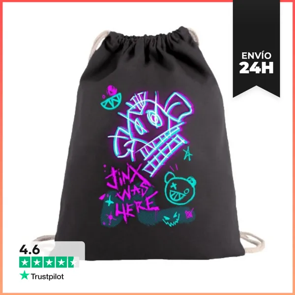 Mochila Saco Con Cuerdas Pintada Jinx LaTostadora