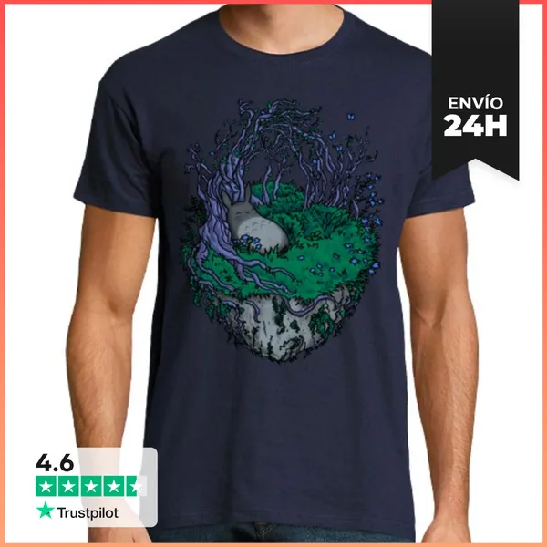 Camiseta Hombre Clásica Durmiendo En Un Bosque LaTostadora